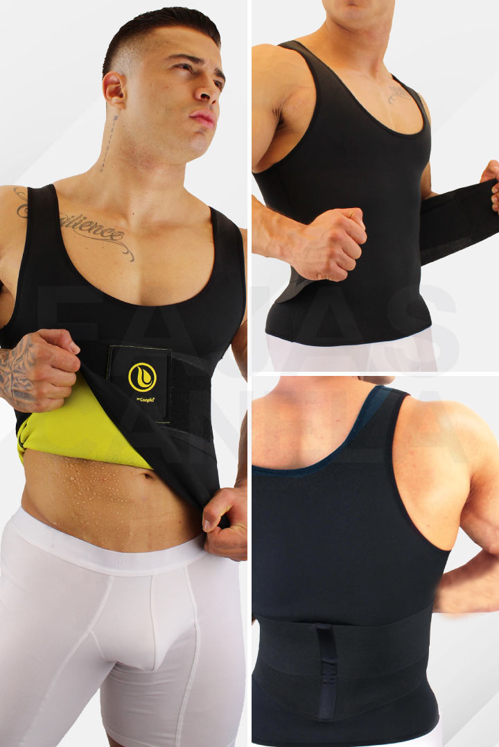 XDSP Faja Reductora Hombre Adelgazante Corsé Con Cremallera - Foto 4
