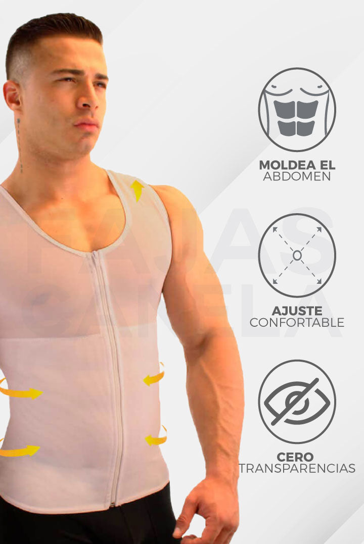 Colombian Faja Waist Trimmer For Men – Posture Corrector Shirt, Slimming Shapewear